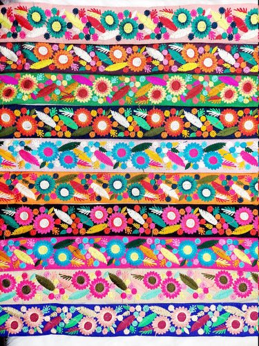 Art Silk Fabric Lace Trim By 3 Yards, Flower Embroidery Indian Laces, Decorative Trim